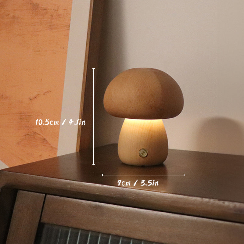 PAMELA – WOODEN MUSHROOMS TABLE LAMP