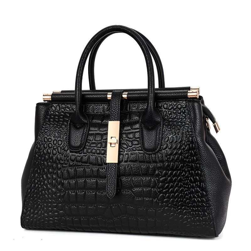 ELIZABETH – CROC HANDBAG