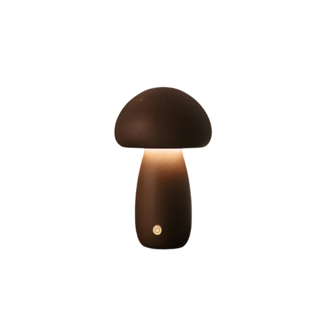 PAMELA – WOODEN MUSHROOMS TABLE LAMP