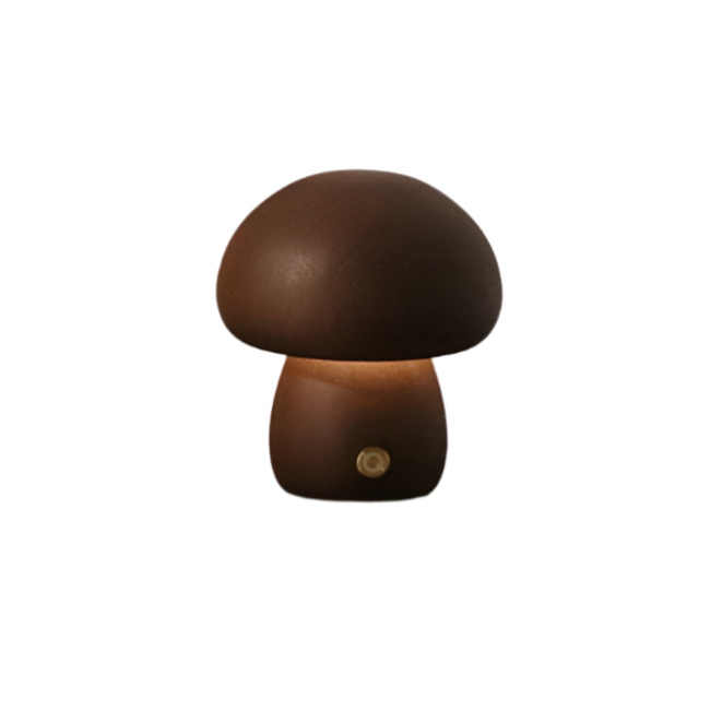 PAMELA – WOODEN MUSHROOMS TABLE LAMP